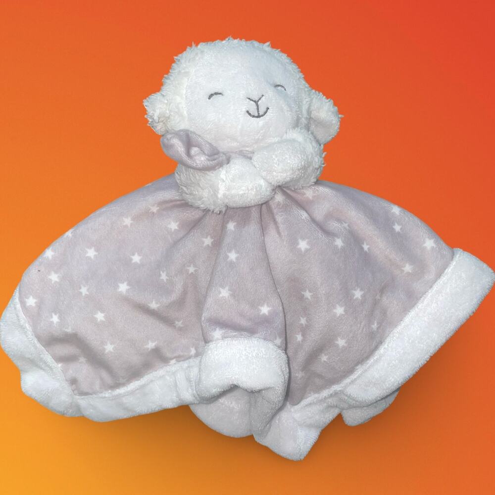 Carter's Lovey Lamb Sheep Plush Baby Security Blanket Stars Shower Gift 2016